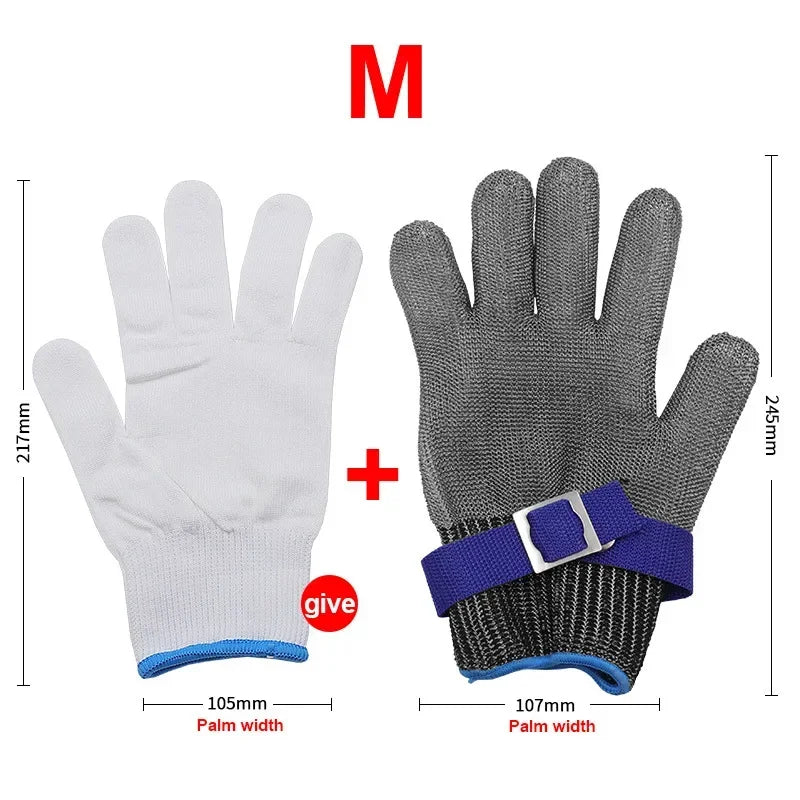 Butcher Glove Stainless Steel Cut Resistant Metal Mesh Chainmail Meat