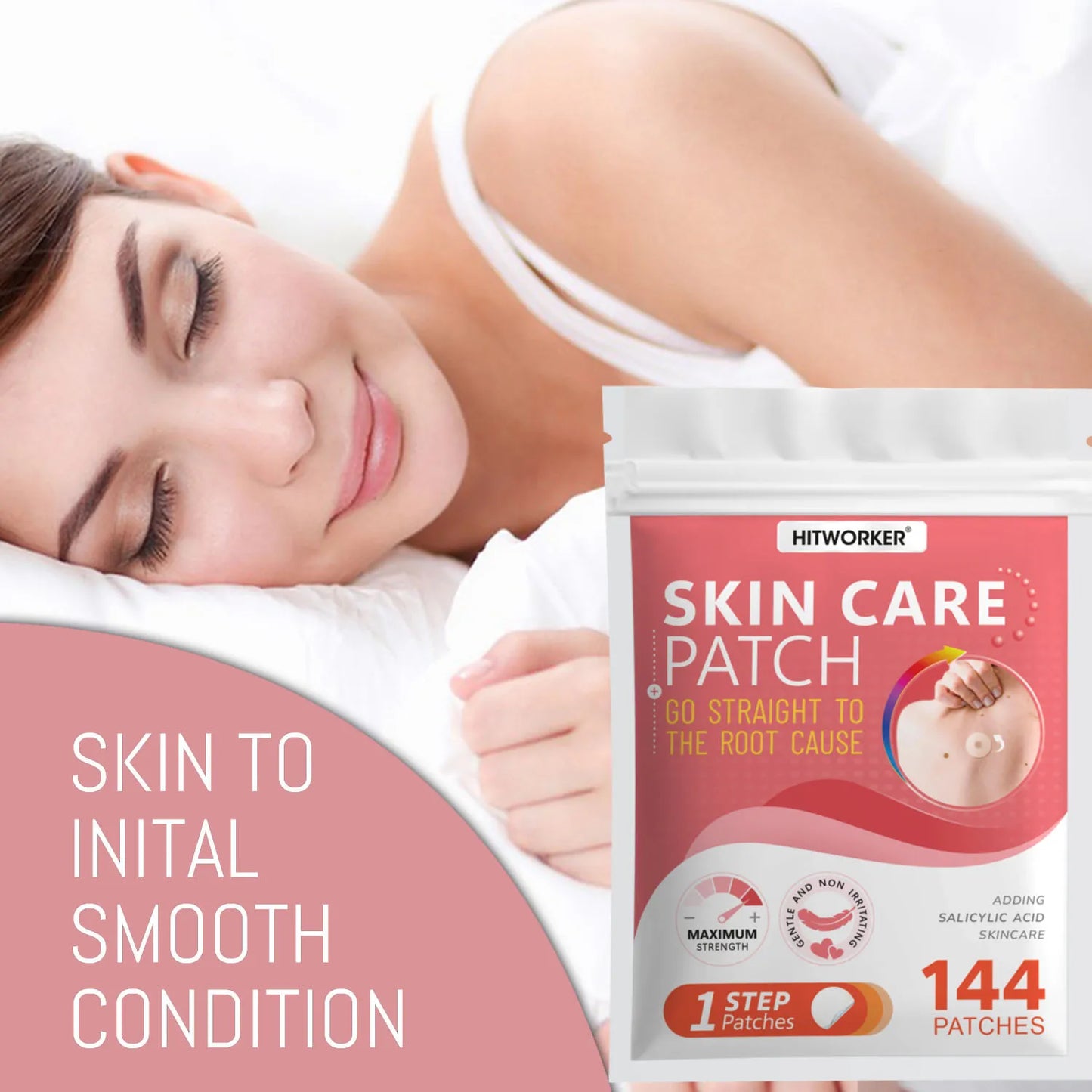 144-Piece Hydrocolloid Acne Patches – Alcohol-Free Blemish Stickers