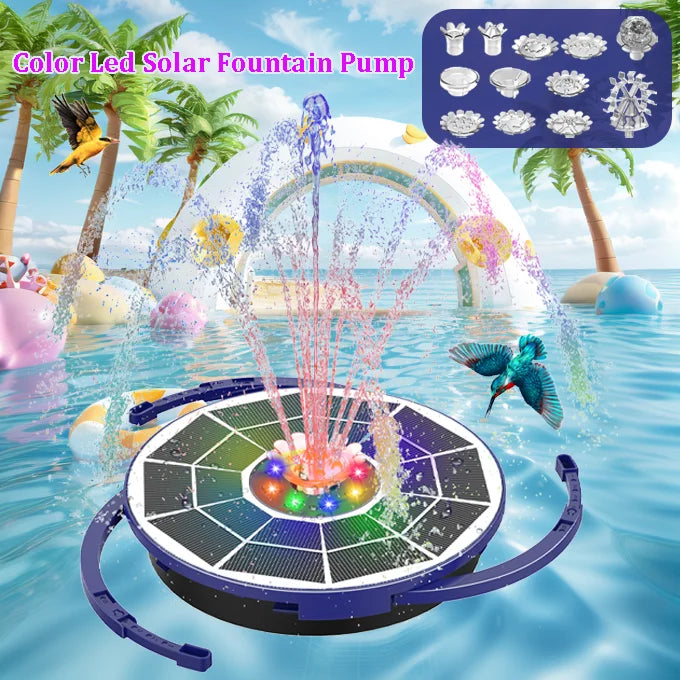 AISITIN 3.5W Solar Bird Bath Fountain Pump with LED Light