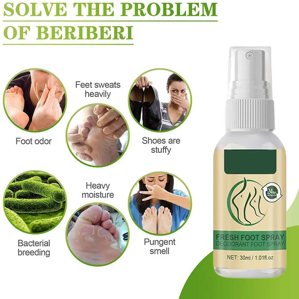 Fresh Foot & Shoe Deodorant Spray – Natural Odor Control 30ml Foot Deodorant Spray Peaceful Pleasures Health and Wellness