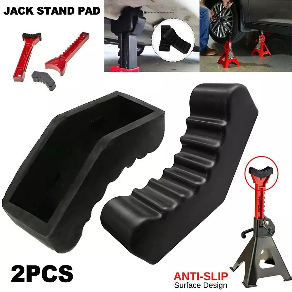 Universal Car Slotted Lift Jack Stand Rubber Pad Floor Adapter Frame Rail Pinch Lifting Repair Tools Safety Grip Pads 3Ton 6Ton Peaceful Pleasures Health and Wellness