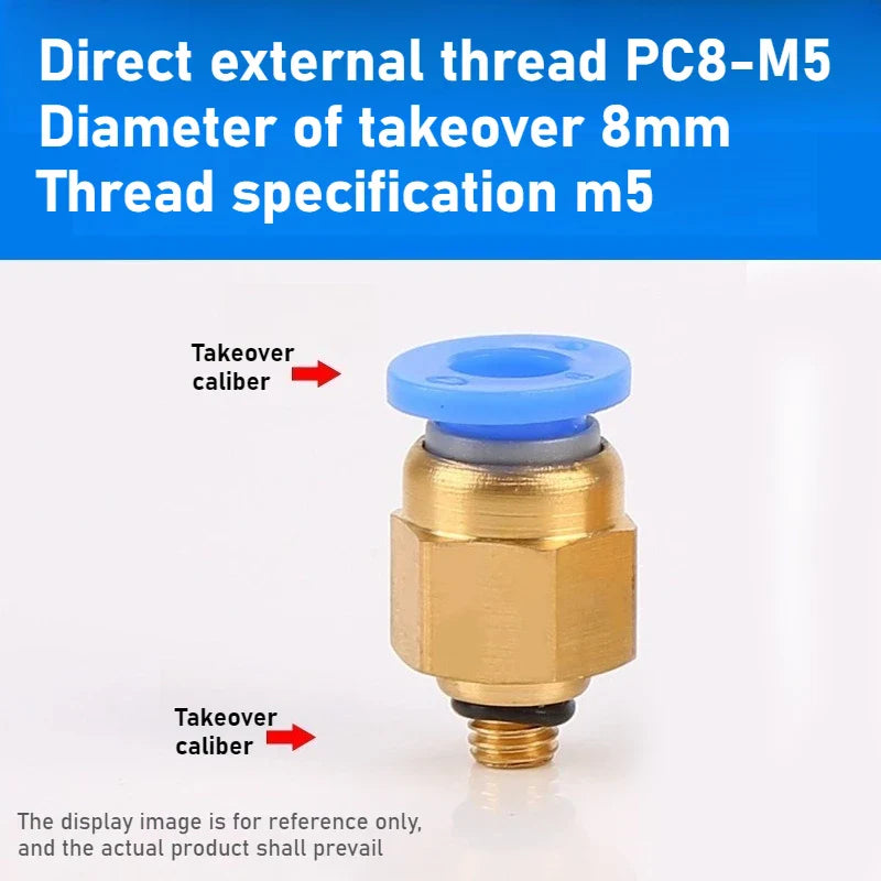 Copper Pneumatic Push-In Fitting | Quick-Connect Air Connector