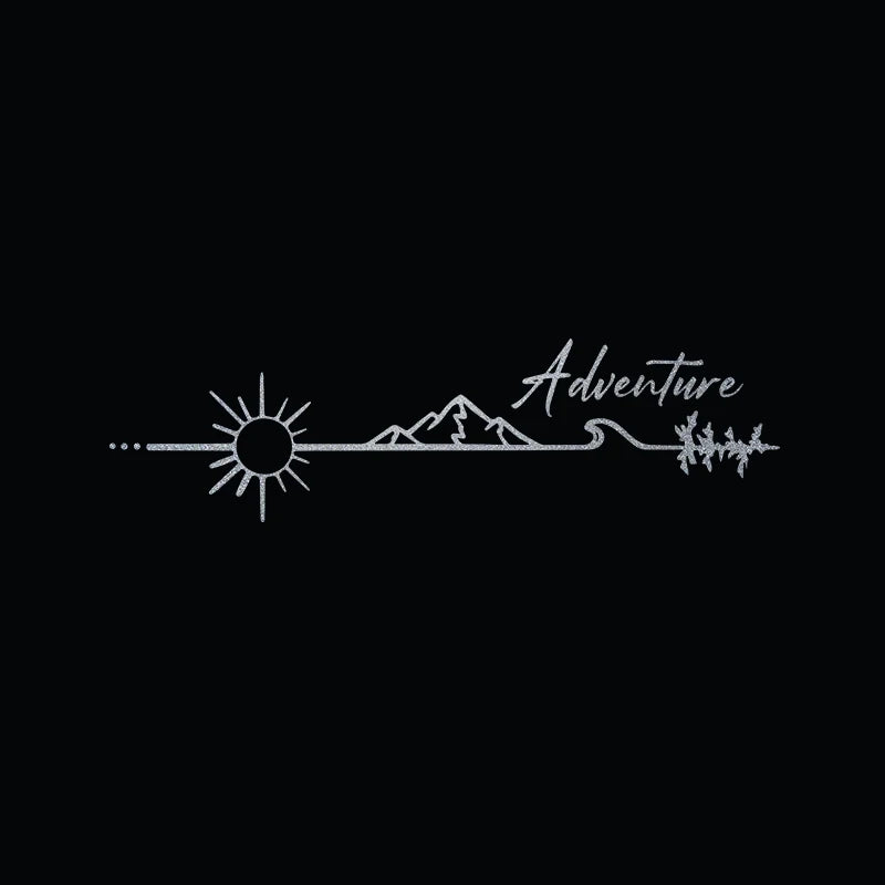 Adventure Mountain Vinyl Car Sticker | Waterproof Camping Decal