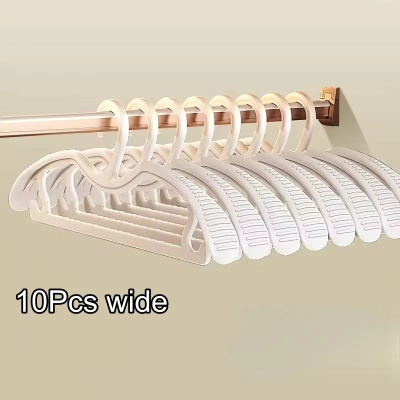 10-Pack Wide Shoulder Non-Slip Clothes Hangers | Space-Saving Clothes Hangers Peaceful Pleasures Health and Wellness 10Pcs wide