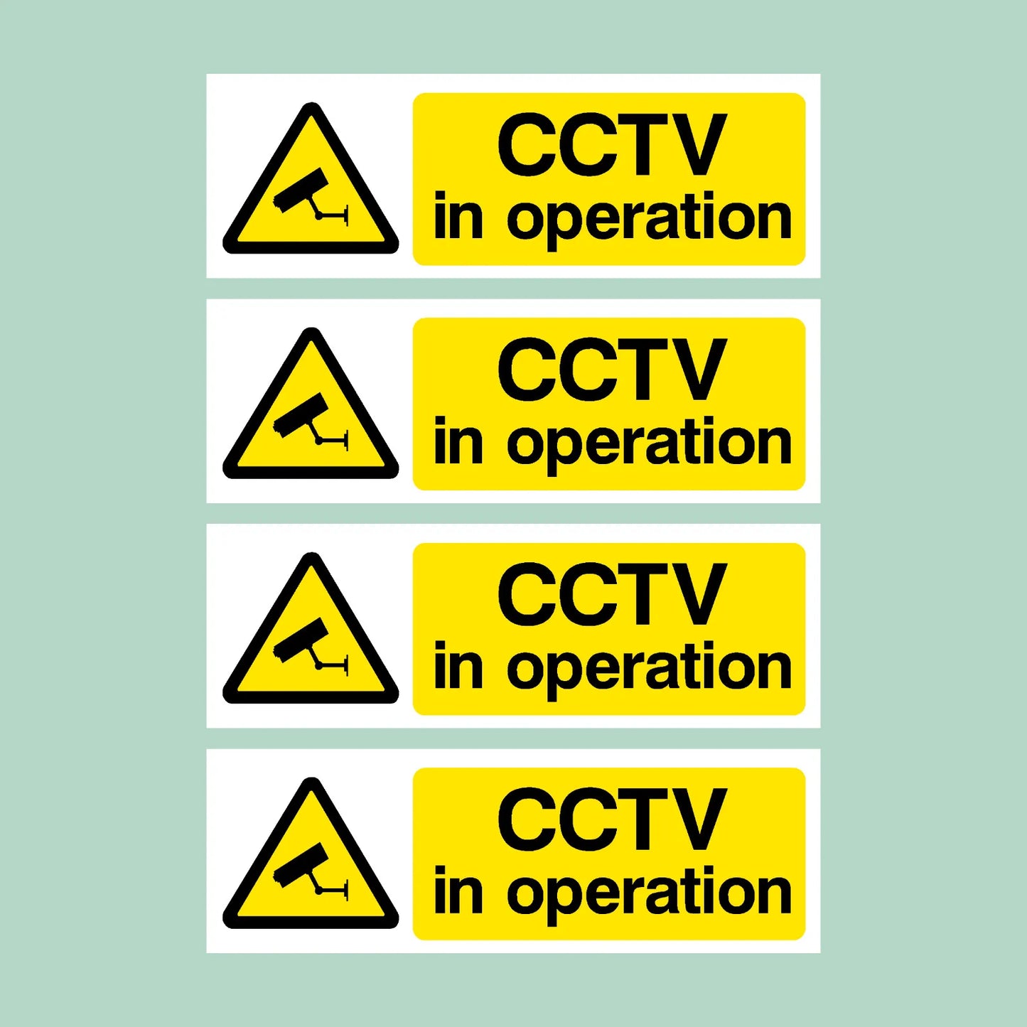 4pcs 150mm x 50mm Warning CCTV Security Camera Sticker For Car Home Peaceful Pleasures Health and Wellness Default Title