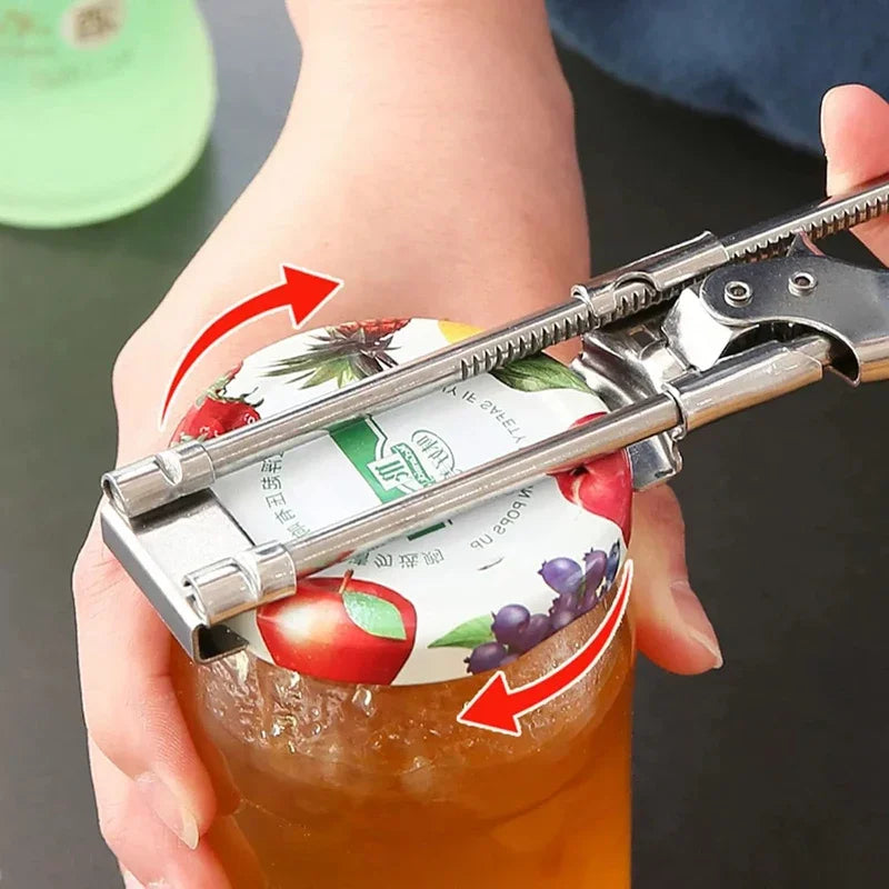 Stainless Steel Adjustable Multifunction Bottle & Jar Opener