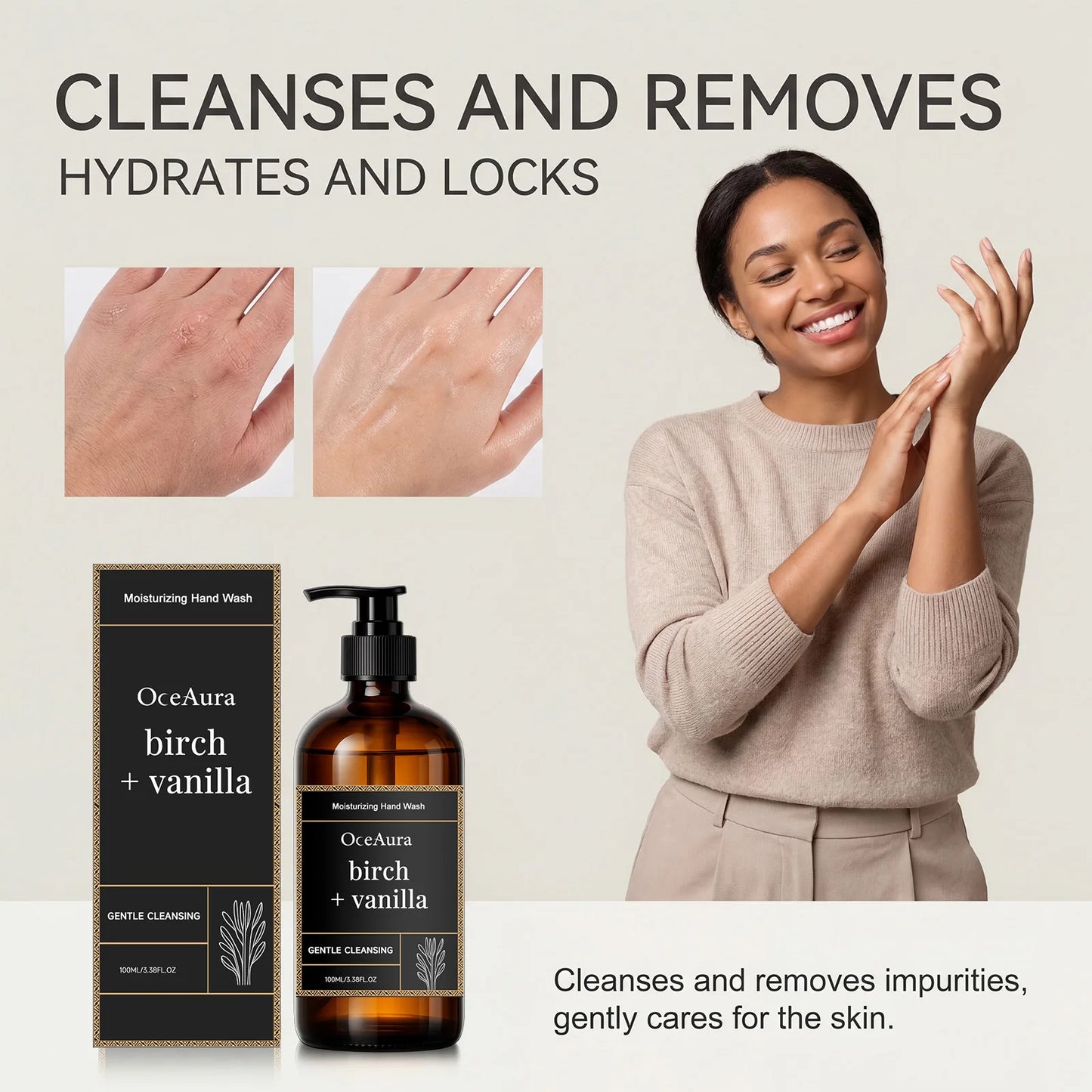 Vanilla Extract Moisturizing Hand Wash – Nourishing Liquid Soap