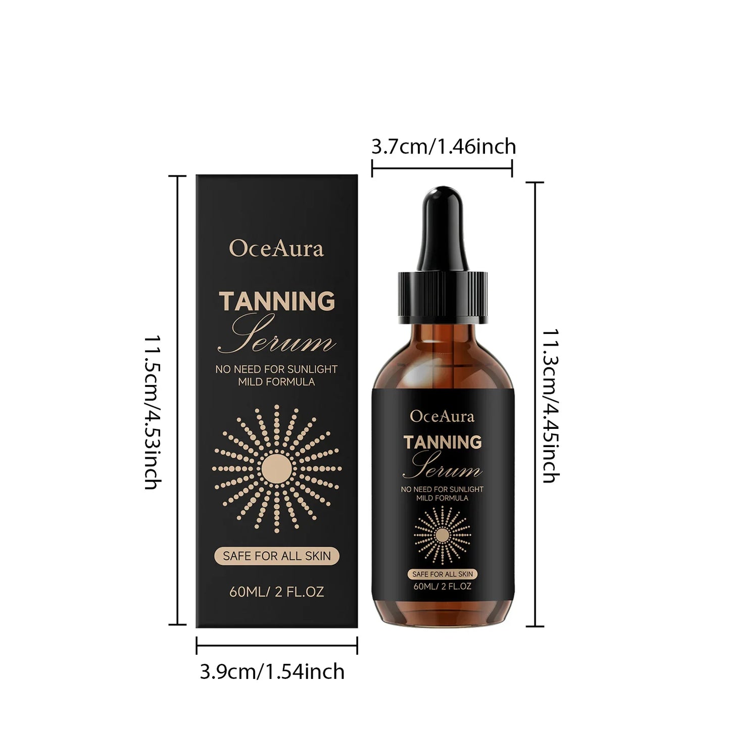OceAura Self Tanning Serum – Streak-Free Sunless Bronzing Drops