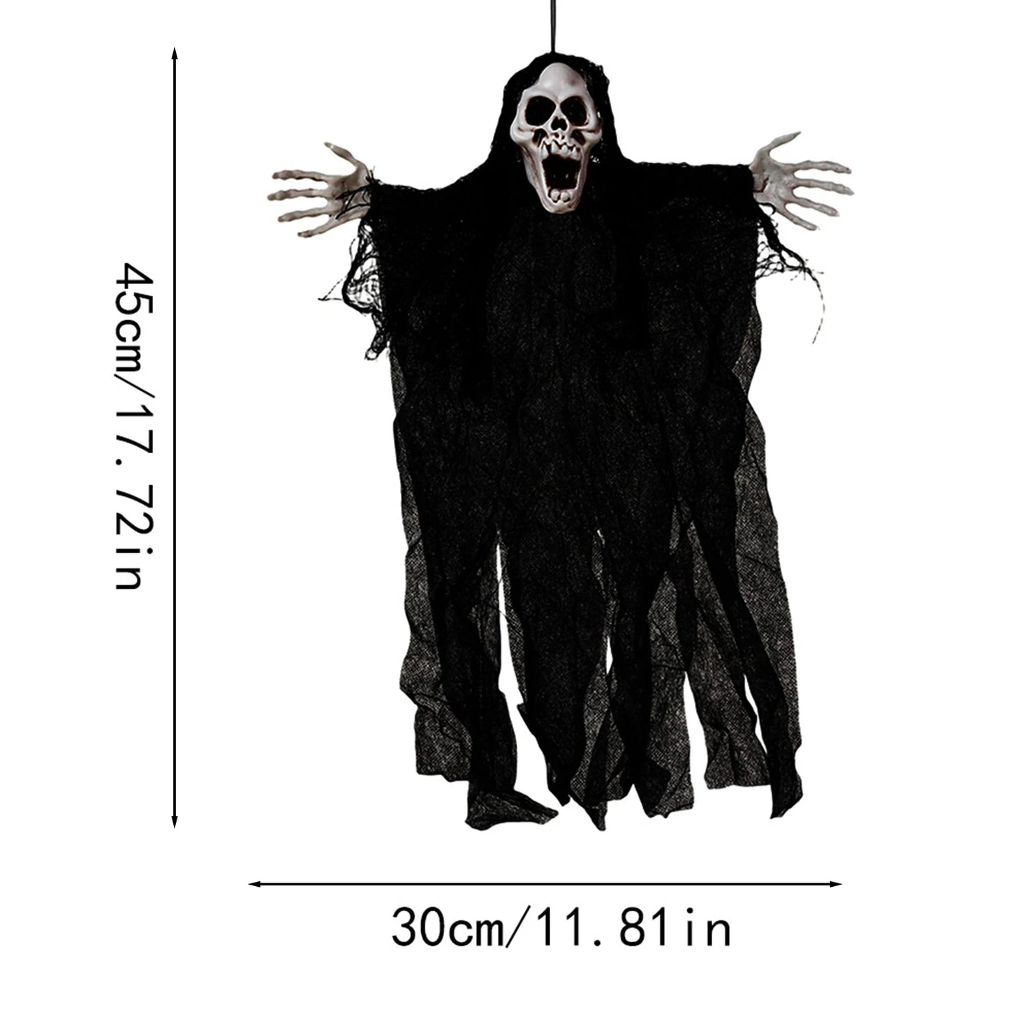 Scary Hanging Skeleton Ghosts Halloween Horror Scary Ghosts Props for Outdoor Porch Patio Tree Peaceful Pleasures Health and Wellness
