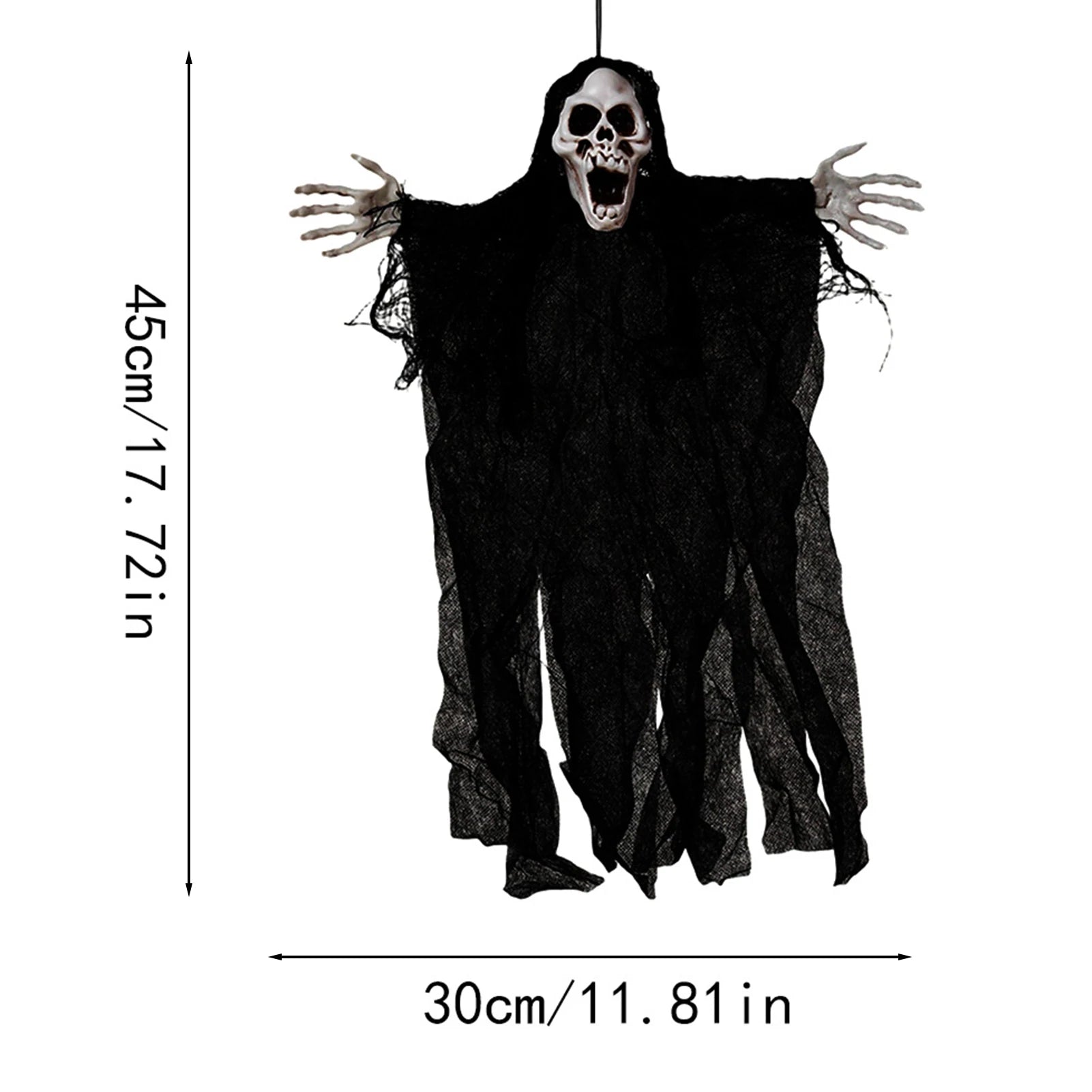 Scary Hanging Skeleton Ghosts Halloween Horror Scary Ghosts Props for Outdoor Porch Patio Tree Peaceful Pleasures Health and Wellness