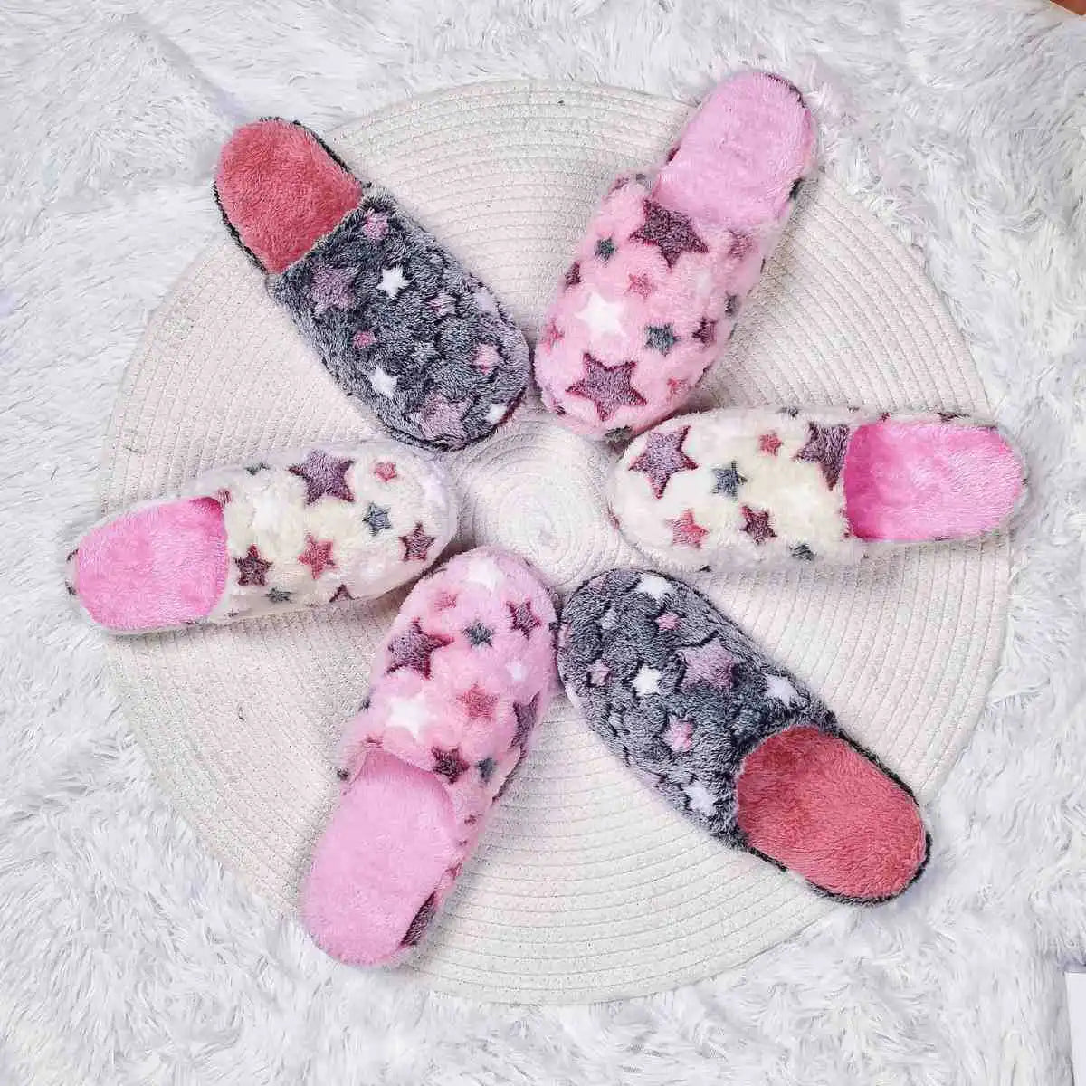 Warm Furry Plush Indoor Slippers | Soft EVA Men & Women