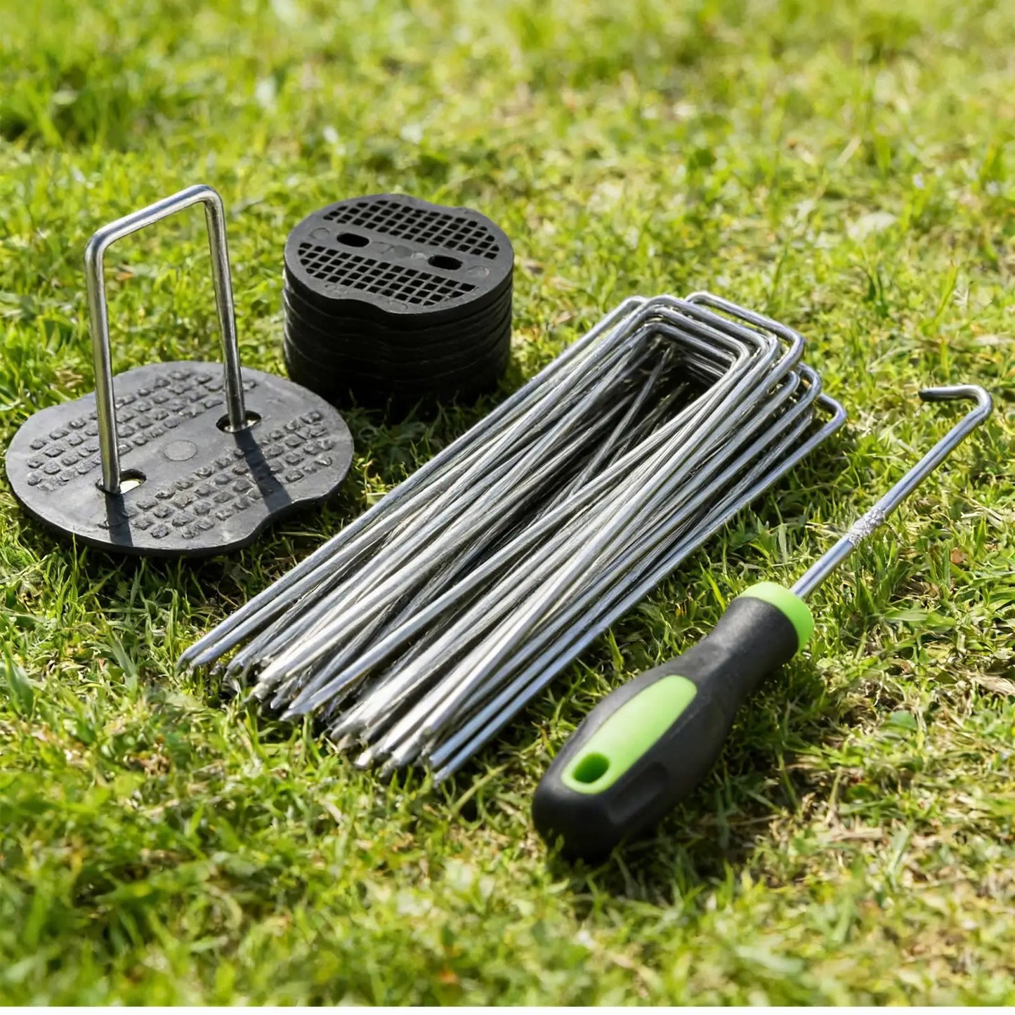Landscaping Stakes U Shape Galvanized Spikes 50 Pieces Outdoor Plant Cover Spikes for Outdoor Yard Pathway Farm Patio Driveway Peaceful Pleasures Health and Wellness