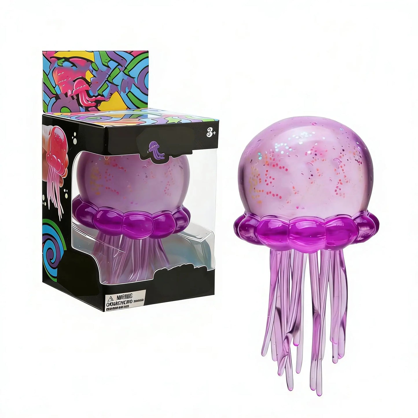 Squishy Jellyfish Sensory Fidget Toy – Slow Rise Sparkle Ball