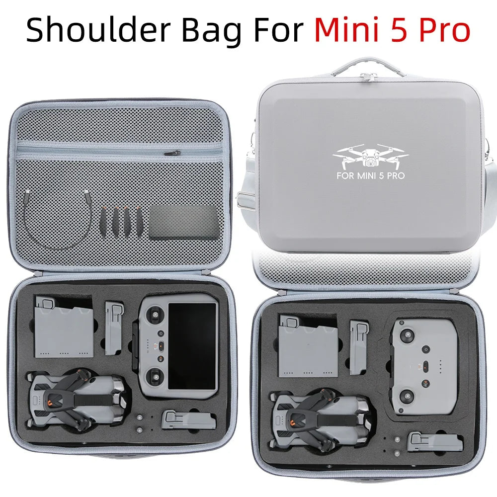 DJI Mini 5 Pro Large PU Storage Travel Bag | RC2 & RC N3