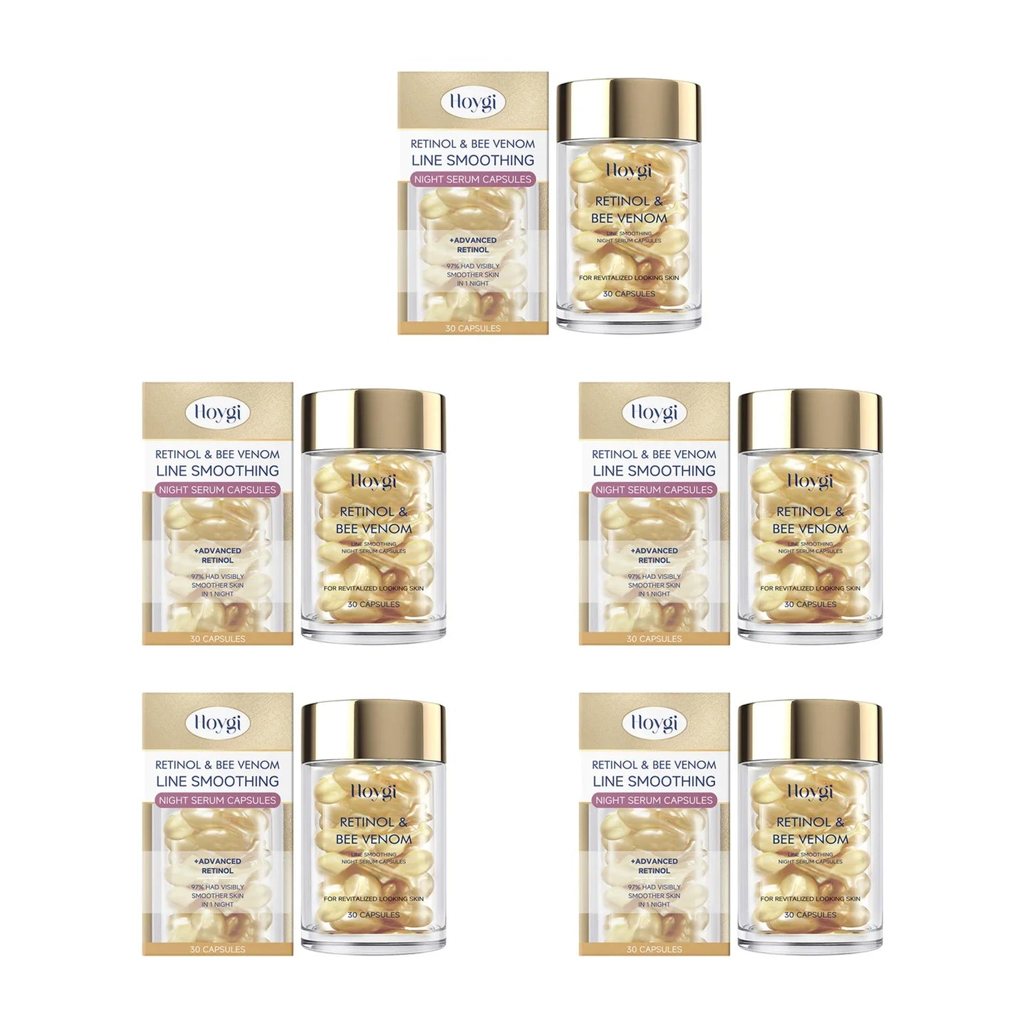 Hoygi Retinol Bee Venom Anti-Aging Night Serum Capsules