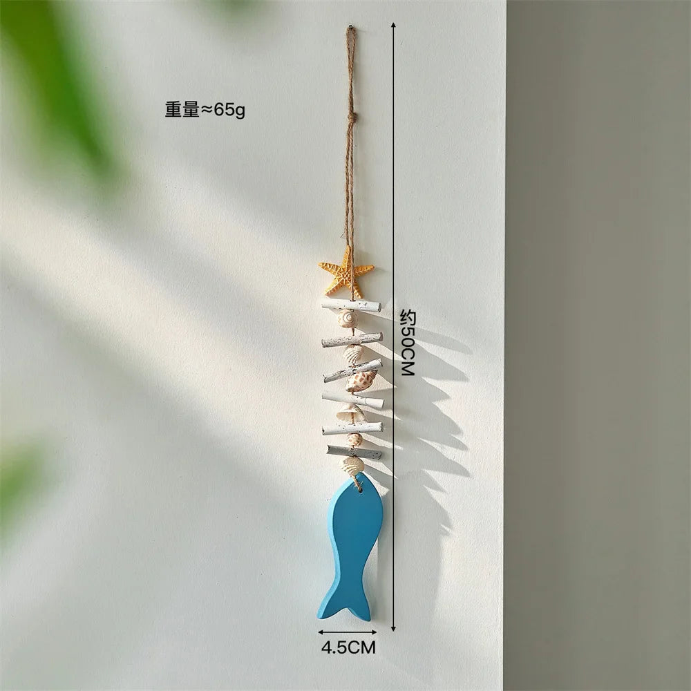 Wooden Fish Wall Hanging Ornaments | Nautical Beach Decor