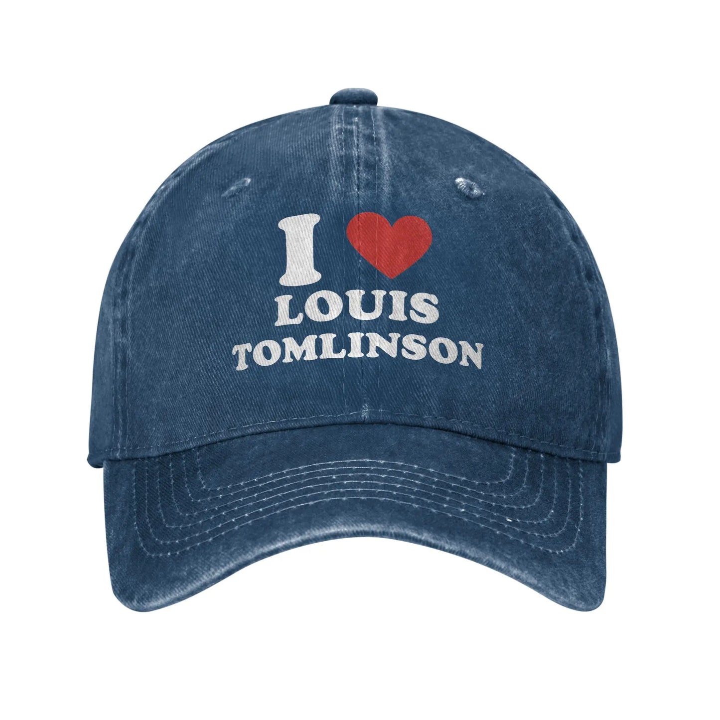 I love Louis Tomlinsons Casual Baseball Cap For Men Adult Summer Outdoor Sport Trucker Hat Classic Sun Visor Baseball Caps Peaceful Pleasures Health and Wellness Navy Blue One Size