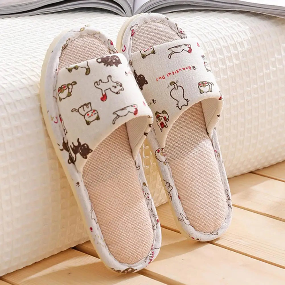 Women Flax Slippers - Breathable Indoor Sandals Peaceful Pleasures Health and Wellness