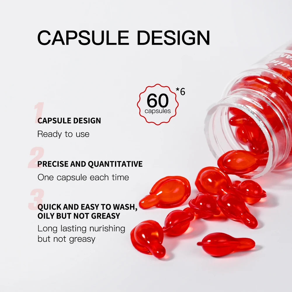 Hair Treatment Serum&Hair care capsules Comfort Hair Care Vitamin Oil Multi-functional Strengthening Smoothing Hair Care Liquid Peaceful Pleasures Health and Wellness
