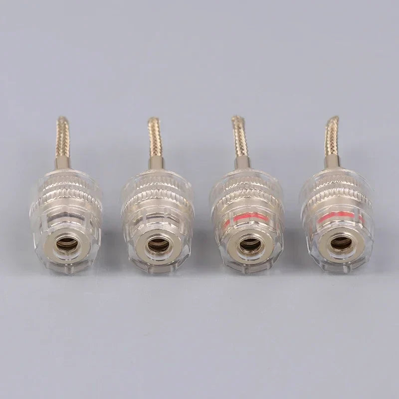 4mm Banana to 2mm Pin HIFI Adapter – Gold-Plated (2/4 Pack)