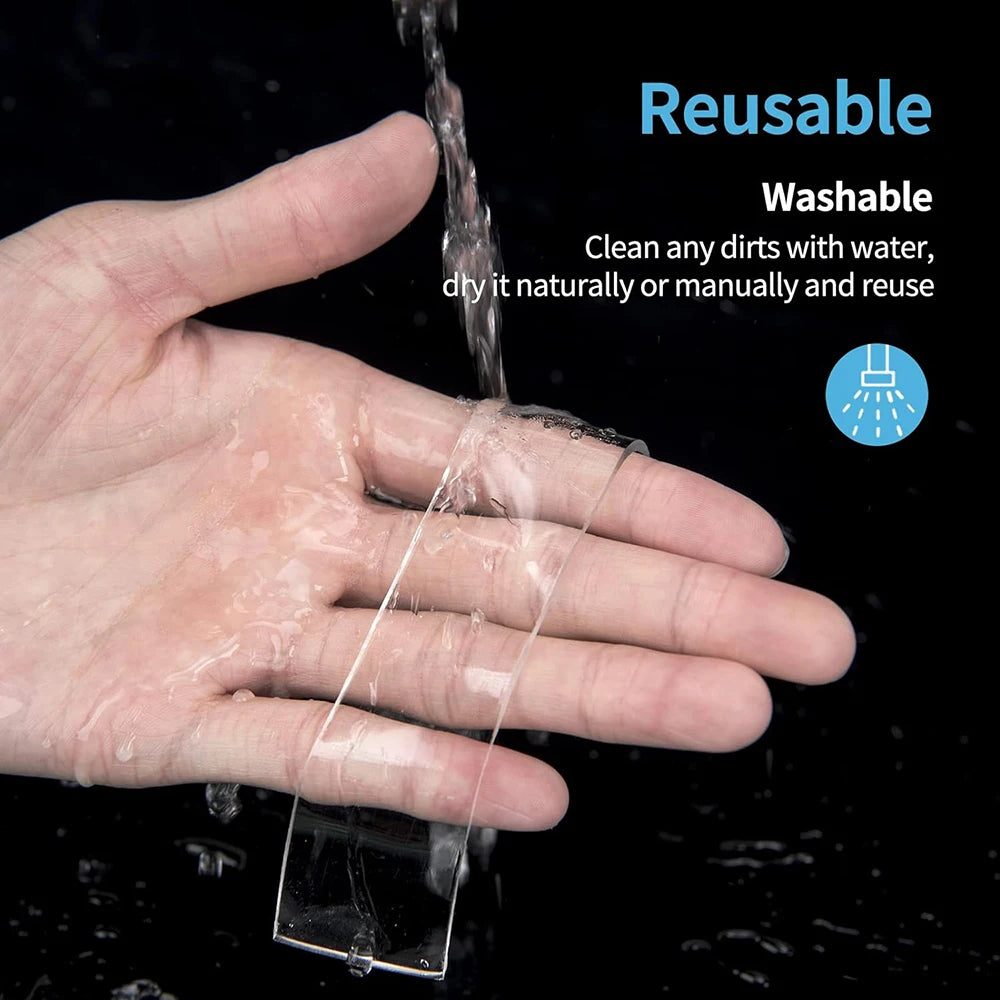 20-50mm Width Ultra Strong Adhesive Nano Tape High Viscosity Double Sided Tape Traceless Transparent Reusable Mounting Tape Peaceful Pleasures Health and Wellness
