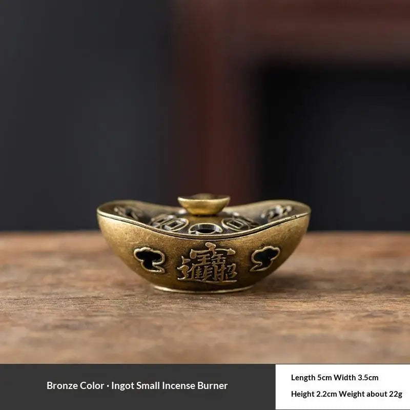 Rose Yuanbao Incense Burner | Feng Shui Meditation Home Décor