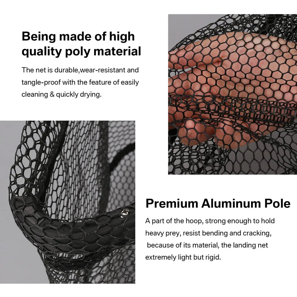 Retractable Fishing Landing Net with Telescoping Pole Foldable Handle for Kids Men Freshwater Saltwater Fly Fishing Carp Net Peaceful Pleasures Health and Wellness
