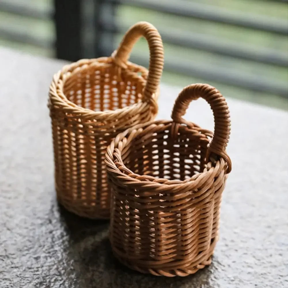Woven Wall Hanging Storage Basket | Boho Home Decor Organizer
