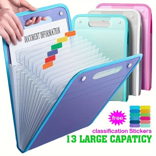 A4 Accordion File Folder | Multi-Pocket Expanding Organizer Expanding File Folder Peaceful Pleasures Health and Wellness