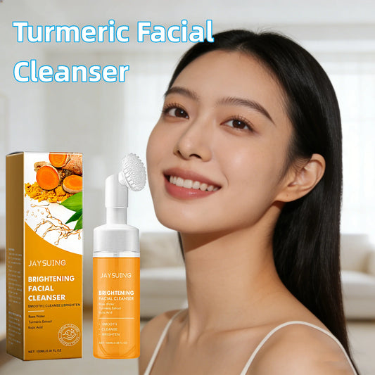 Jaysuing Turmeric Foam Facial Cleanser – Exfoliate & Minimize Pores Foam Facial Cleanser Peaceful Pleasures Health and Wellness