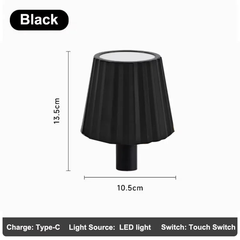 Wireless Table Lamp For Wine Bottles LED Bottle Light For Outdoor Use Touch Control Ideal For Restaurants Bars Festival Party Peaceful Pleasures Health and Wellness C Style-Black RGB Mode