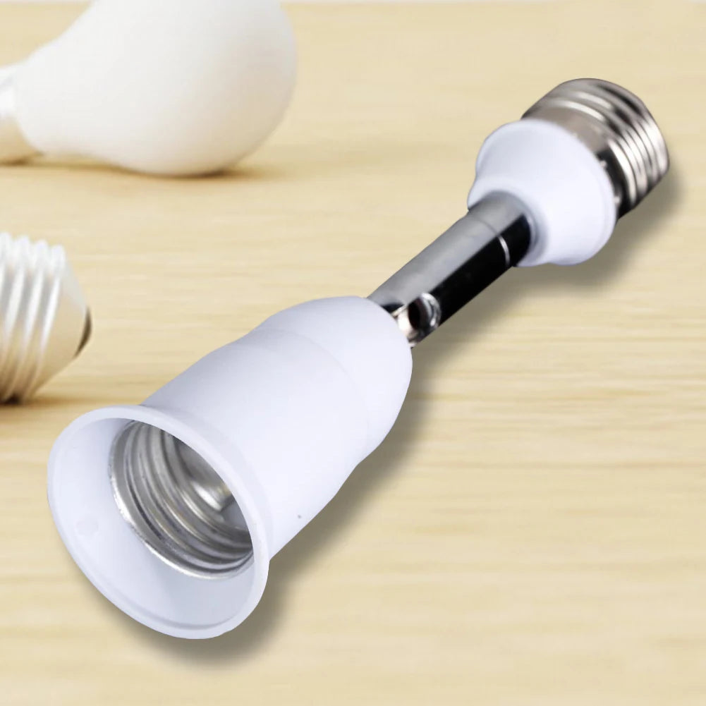 E27 Flexible Extension Lamp Base Adapter – Flame-Retardant White Lamp Base Peaceful Pleasures Health and Wellness Australia