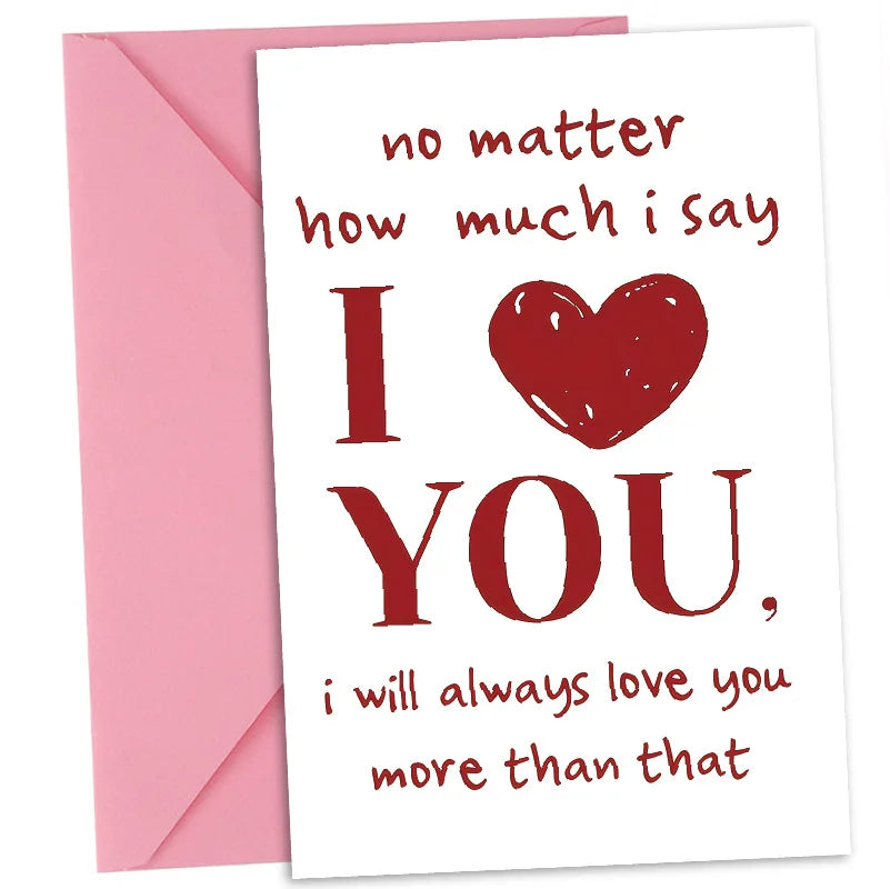 1 set Valentine's Day Greeting Cards Flower Shops Handwritten Flowers Baking Confession Souvenir Cards Instagram Style Peaceful Pleasures Health and Wellness Pink 10x15cm