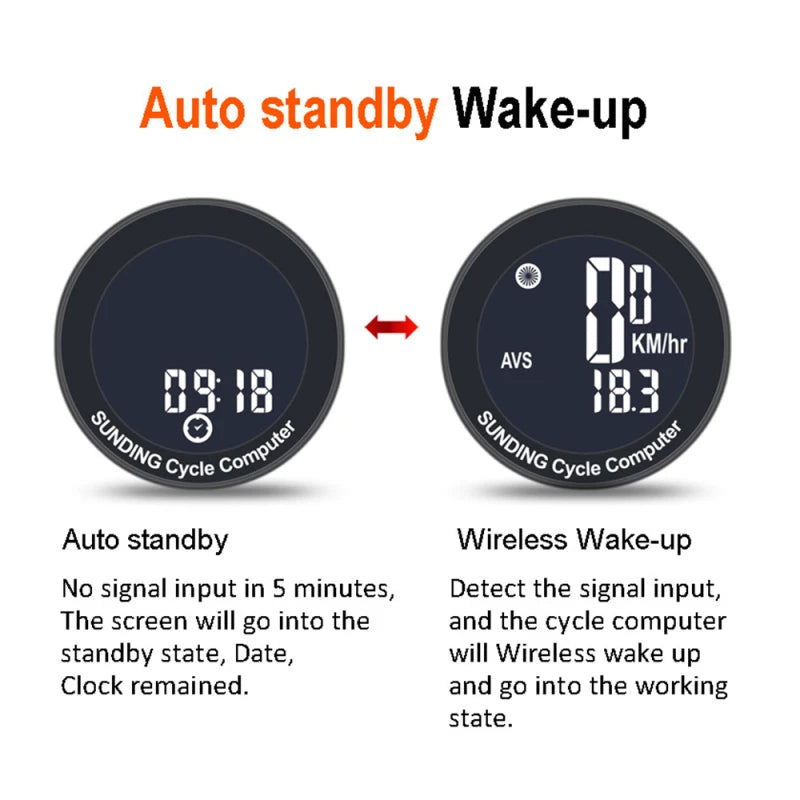 Wireless Bicycle Computer Waterproof Cycling Bike Speedometer Multi-functional Bicycle Odometer for Bike Handlebar and Stem Peaceful Pleasures Health and Wellness