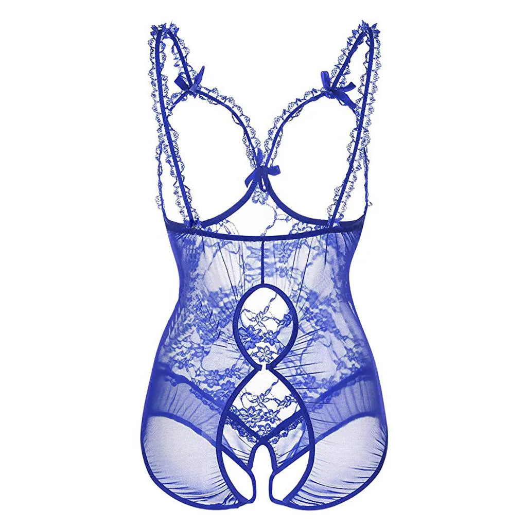 Sexy Lace Cupless Teddy Sexy Lingerie Open Cup Bra Erotic Lenceria Costume Babydoll Crotchless Sexy Bodysuit Big Size Peaceful Pleasures Health and Wellness