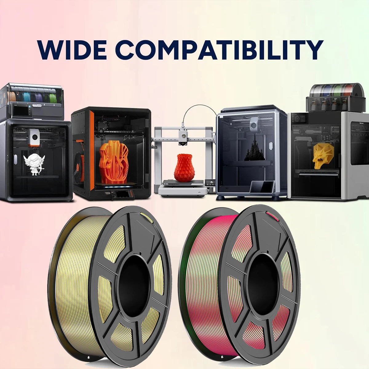 Silk PLA+ Dual Color 3D Filament 1.75mm 250G | DINGSUN 3D