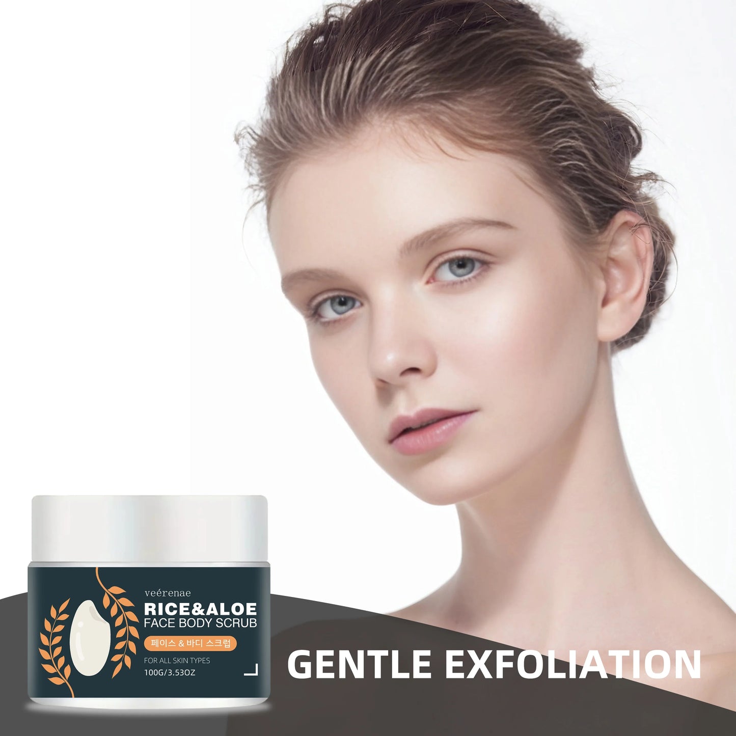 veérenae Rice & Aloe Face Body Scrub – All Skin Types