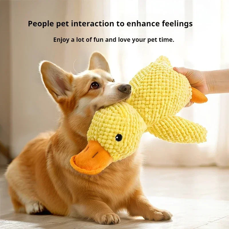Plush Duck Dog Toy | Squeaky Bite-Resistant Chew Toy