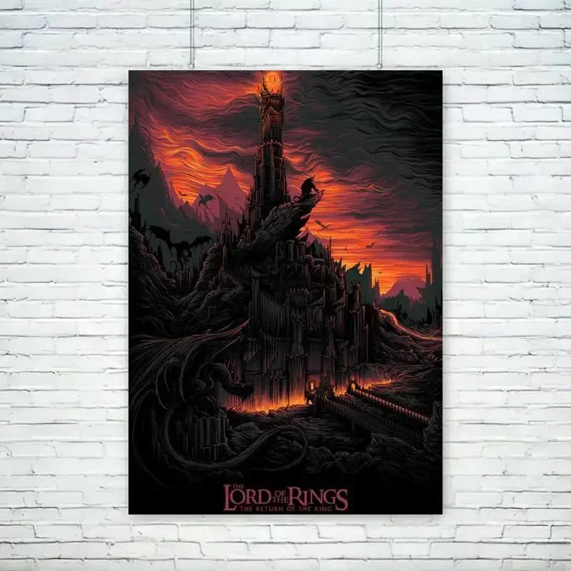 Lord of the Rings Vintage Canvas Wall Art Poster | Unframed