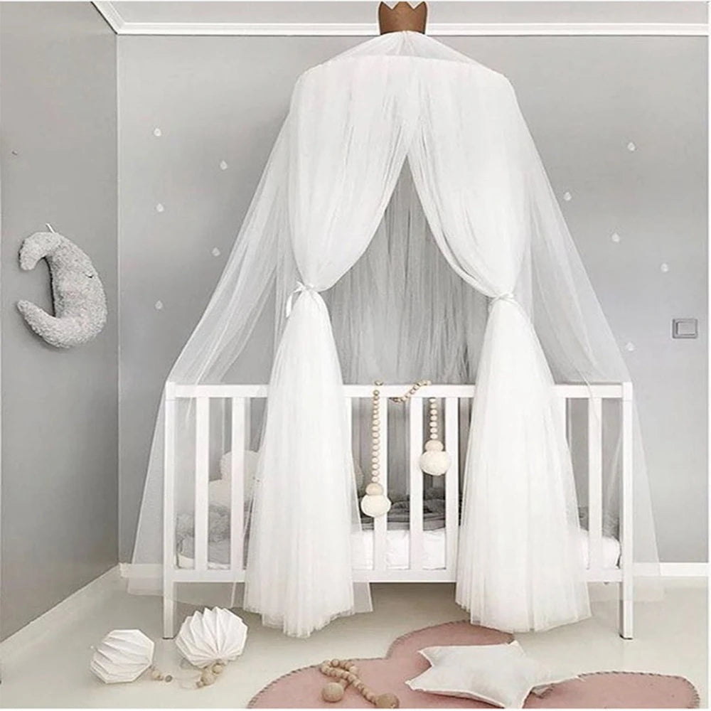 Battilo Round Dome Bed Canopy Mosquito Net for Kids & Baby