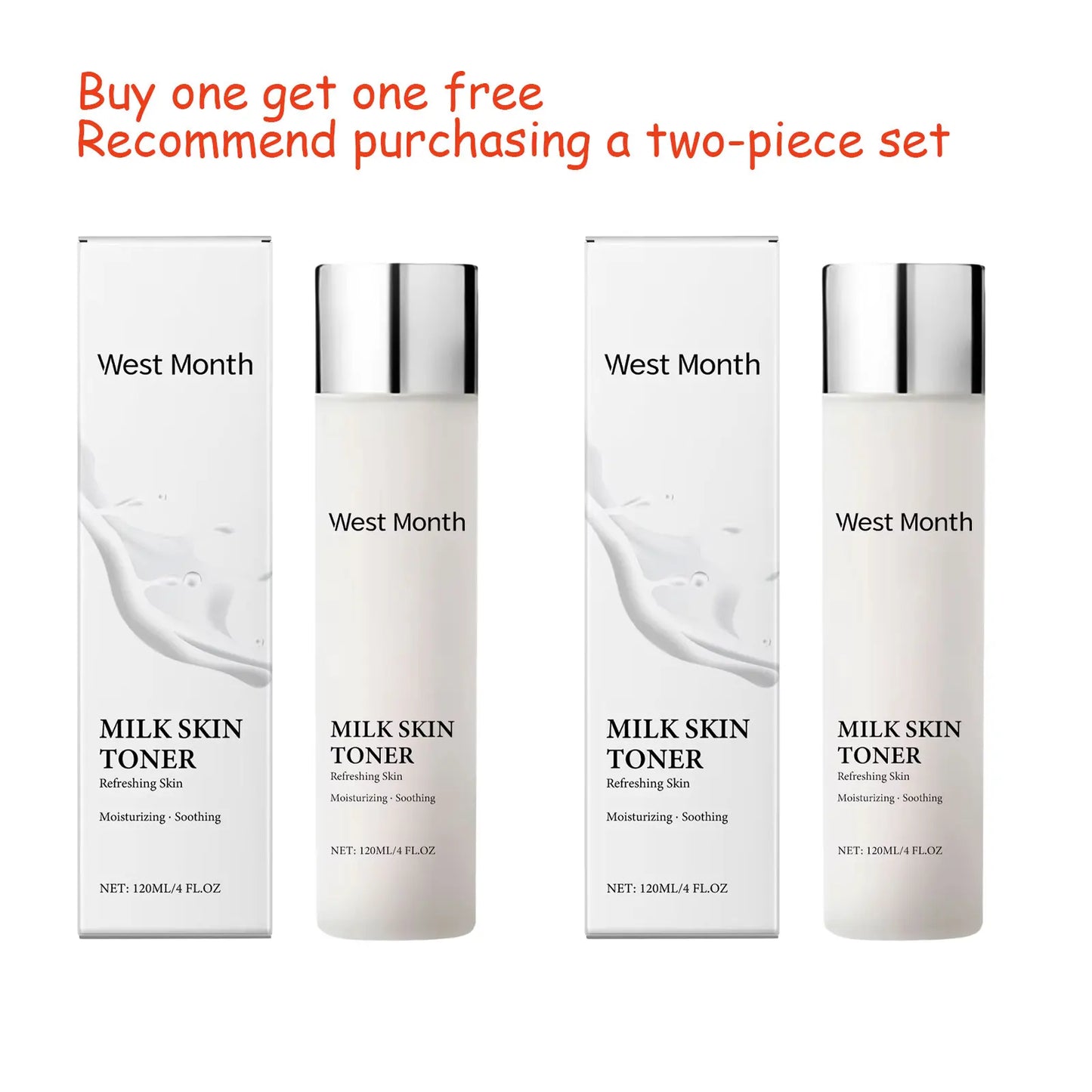 WESTMONTH Natural Milk Skin Toner 4oz | Niacinamide Moisturizer