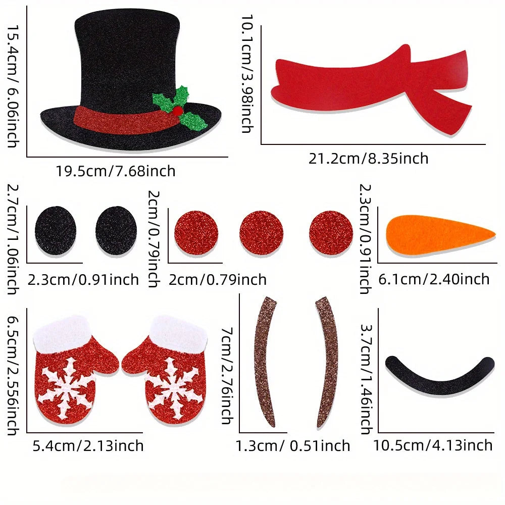 2025 Christmas Wall Sticker Xmas Door Stickers Cartoon Santa Snowman Merry Christmas Decor For Kid Room New Year Decoration 2026 Peaceful Pleasures Health and Wellness Snowman