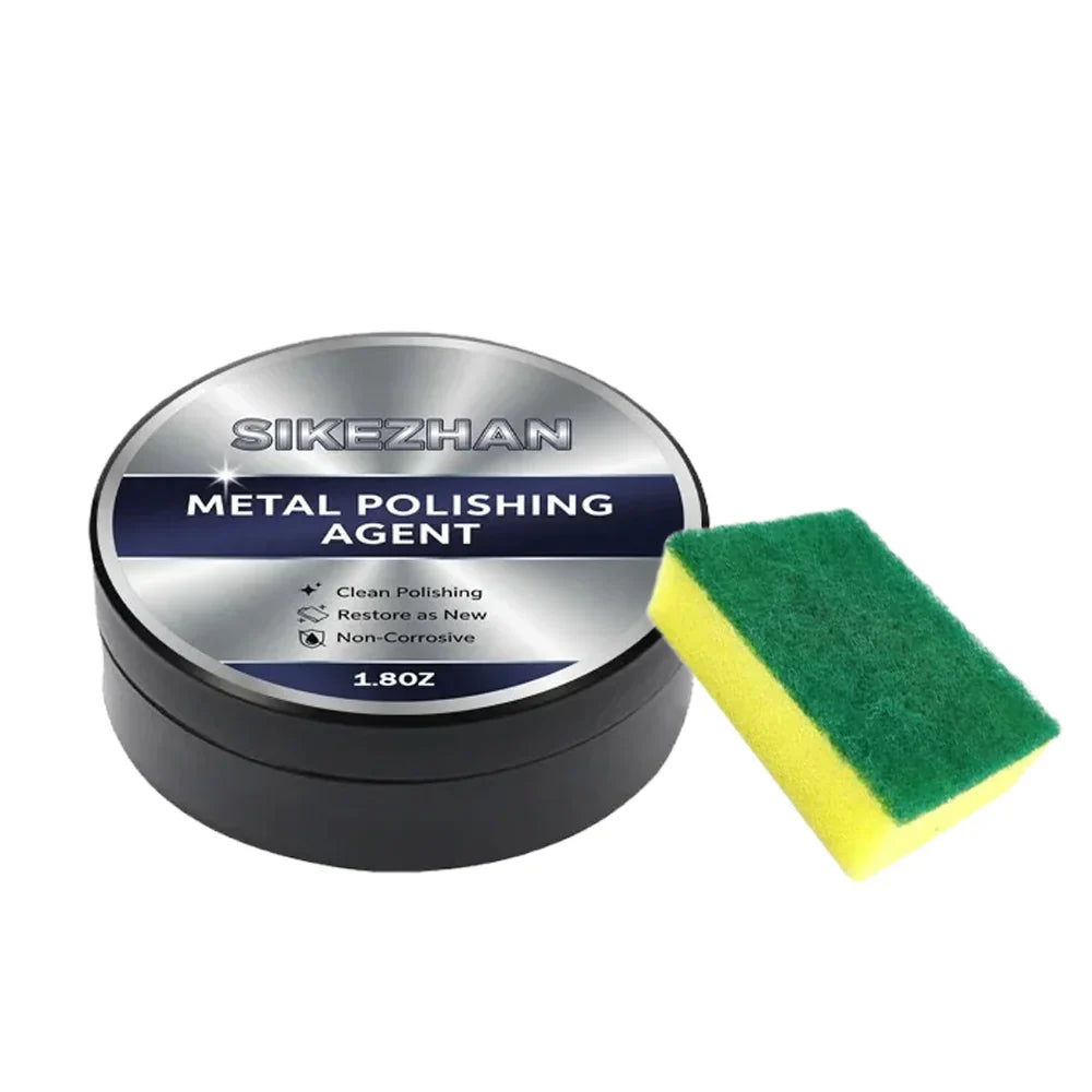 Metal Polishing Paste – Rust & Tarnish Remover with Sponge