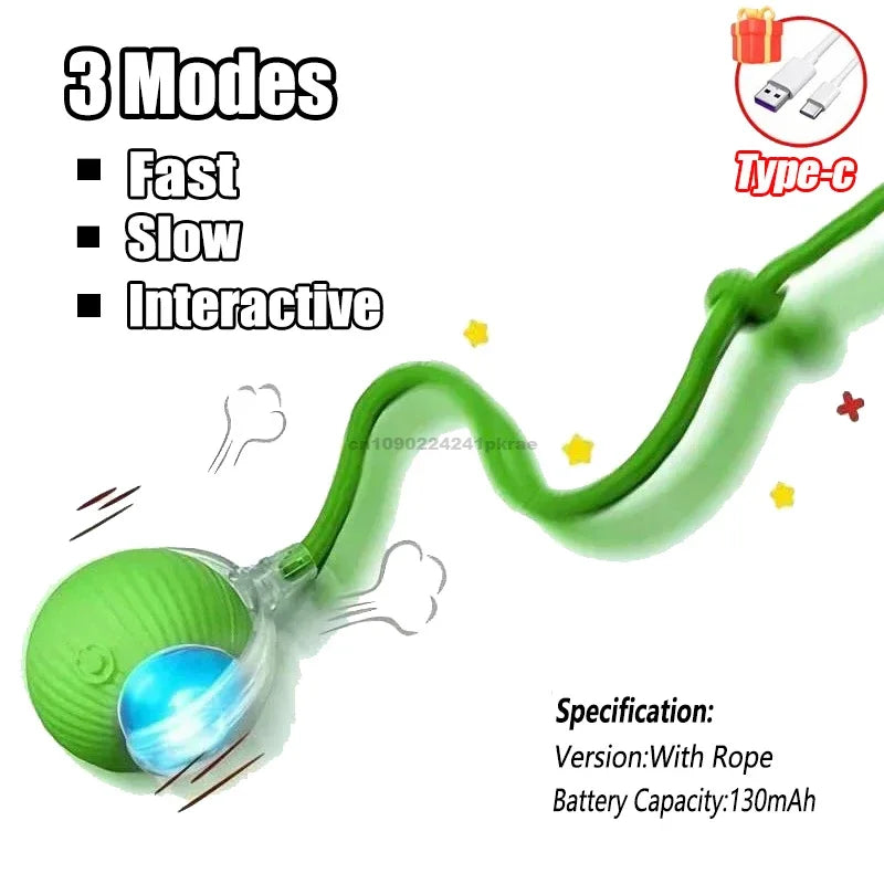 Interactive Auto Rolling Ball Toy for Cats & Dogs | USB Rechargeable