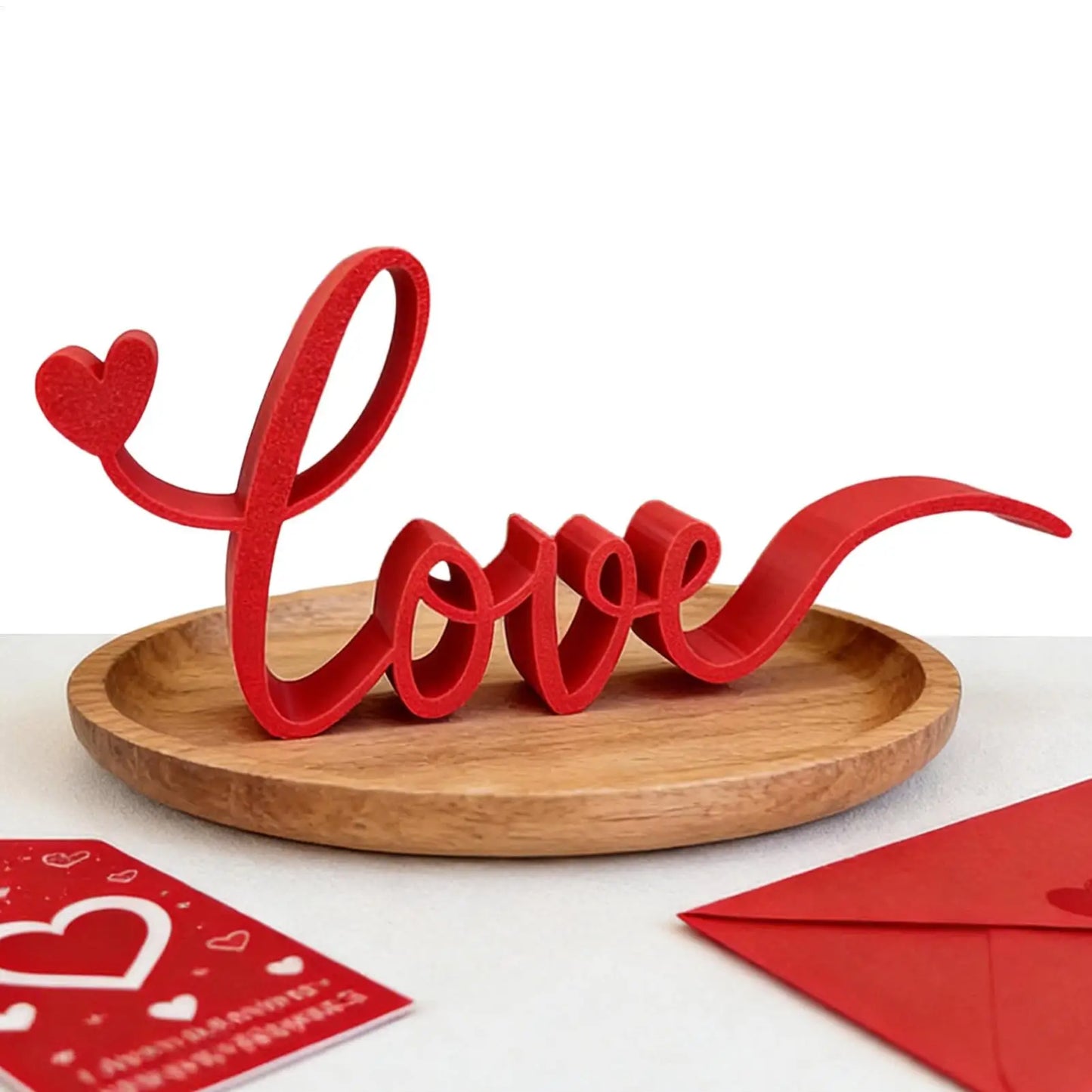 Red 3D LOVE Letters Table Ornament | Valentine's Wedding Decor