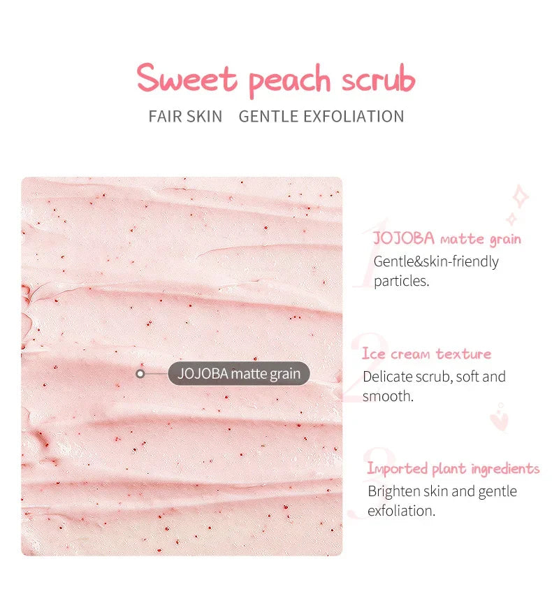 LAIKOU Honey Peach Body Scrub – Exfoliate & Moisturize Skin