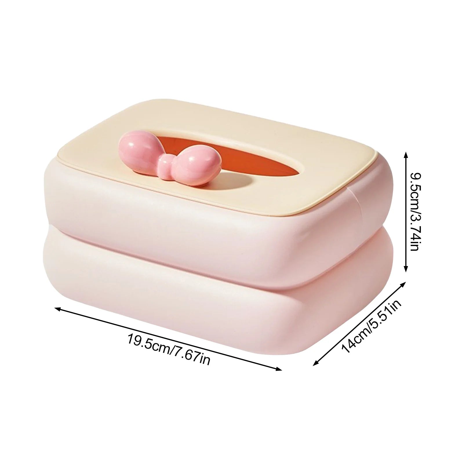 Candy Color Tissue Box Cover Tissue Holder Dispenser Plastic Tissue Organizer for Night Stands Bedrooms Office Peaceful Pleasures Health and Wellness