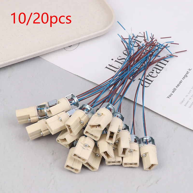 G9 Ceramic Lamp Base Socket for LED & Halogen Bulbs 10/20 Pack Lamp Base Socket Peaceful Pleasures Health and Wellness