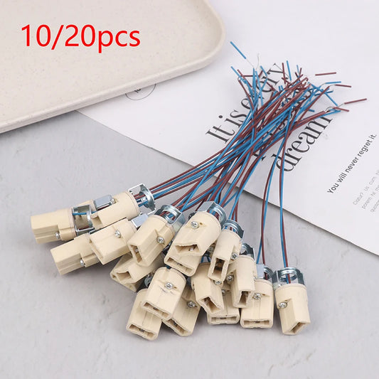 G9 Ceramic Lamp Base Socket for LED & Halogen Bulbs 10/20 Pack Lamp Base Socket Peaceful Pleasures Health and Wellness