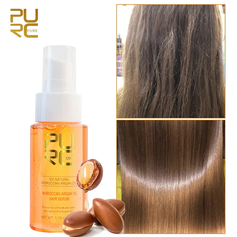 PURC Moroccan Argan Oil Hair Smoothing Serum – Anti-Frizz 50ml